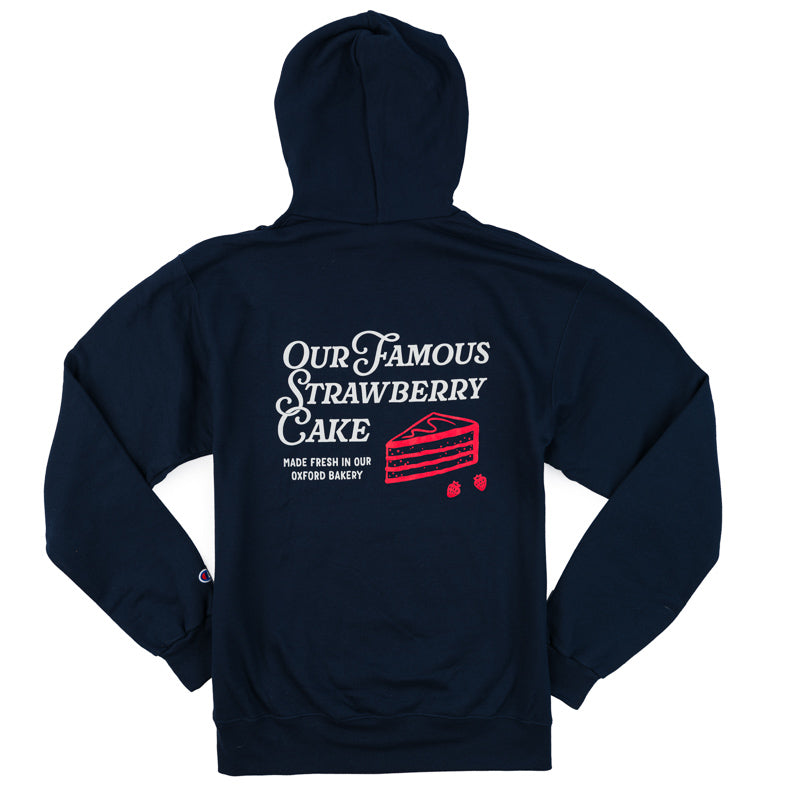 Famous Strawberry Cake Hooded Sweatshirt - Navy