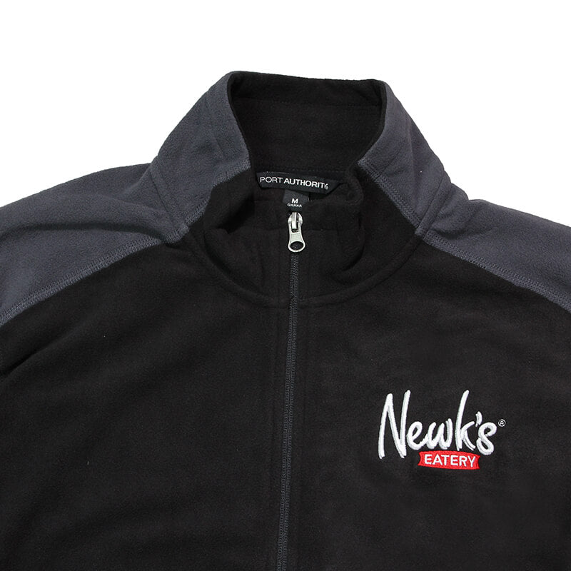 Men's Microfleece Jacket - Black | Grey – Newk's Gear
